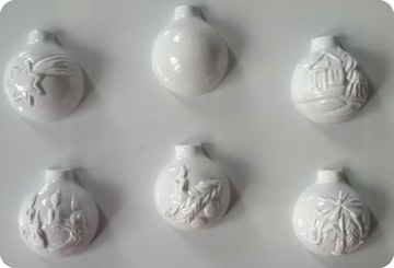 BOMBKI 3D OZDOBY CHOINKOWE FORMA DO ODLEWÓW GIPS