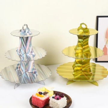 Кекс Патера Торт 3-этажные кексы Серебряная голограмма