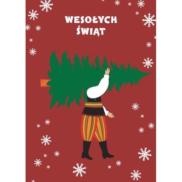 POCZTÓWKA FOLK - BOŻE NARODZENIE - ŁOWICZAK