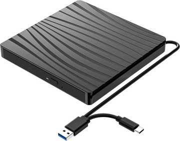 Nagrywarka DVD / CD zewnętrzna Napęd do laptopa USB-C USB 3.0 USB-C DVD +/-
