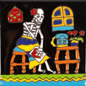 Ceramiczna Płytka Z Meksyku - Seria Catrina - Amas