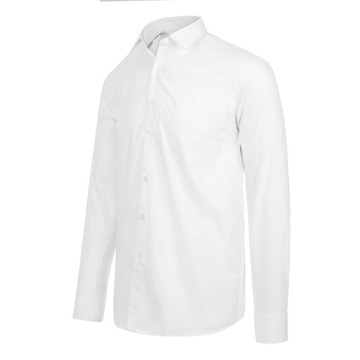 БЕЛАЯ ЭЛЕГАНТНАЯ КЛАССИЧЕСКАЯ РУБАШКА – ХЛОПОК 44/45