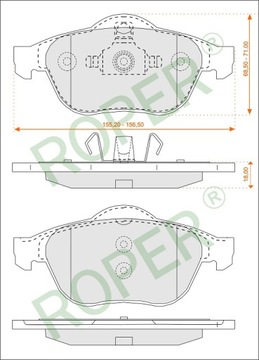 Klocki hamulcowe RENAULT LAGUNA SCENIC PRZEDNIE