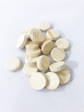 Zaślepki fleki drewniane sosna fi25mm 20szt