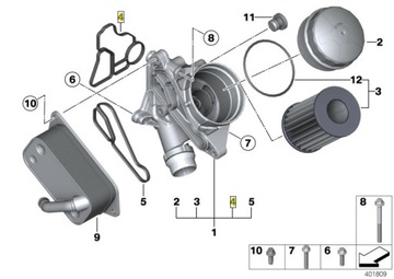 BMW TĚSNĚNÍ ZÁKLADY FILTRU OLEJE N52 N53