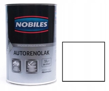 NOBILES AUTORENOLAK F-210 BIAŁY 1L FARBA DO METALU