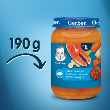 Овощной ужин GERBER с лососем 190г