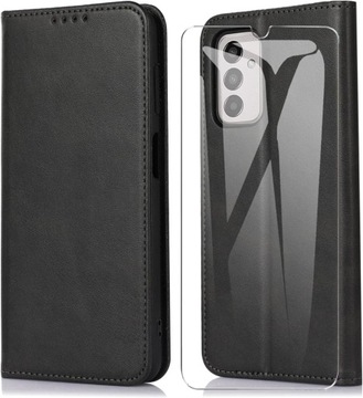 Etui SKÓRZANE CASE BOOK Z KLAPKĄ do SAMSUNG GALAXY M23 5G / M13 4G + SZKŁO