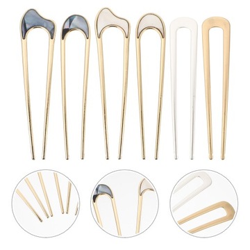 Свадебные заколки для волос Французская вилка Металлическая U-образная форма