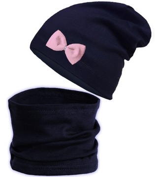 Komplet CZAPKA + TUBA beanie komin KOLORY r. 46-51