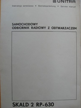 Radio z odtwarzaczem SKALD 2 RP-630 Instrukcja ser