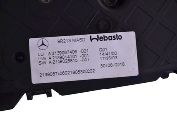 MERCEDES E400D W213 2018 RHD PANORAMATICKÝ STŘEŠNÍ OKNO MOTOR
