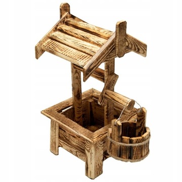 ДЕРЕВЯННЫЙ ДЕКОРАТИВНЫЙ КОЛОДЦЕ ДЛЯ РАСТЕНИЙ И ЦВЕТОВ