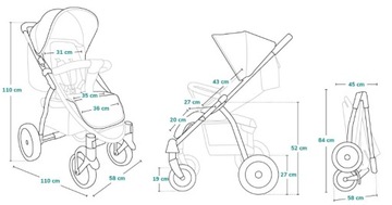 КОЛЯСКА LIONELO ANNET PLUS, ПЛЕНКА, РУЧКА КАМЕННАЯ КАРАМЕЛЬ