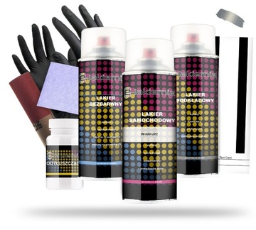 LAKIER SAMOCHODOWY VW AUDI LB7Z + BEZBARWNY + PODKŁAD SPRAY 400ml