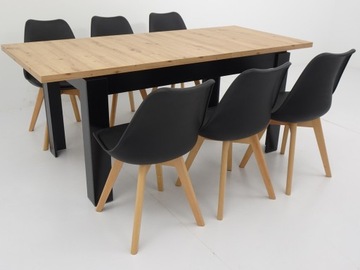 Скандинавские стулья, раздвижной стол ARTISAN 6 шт.