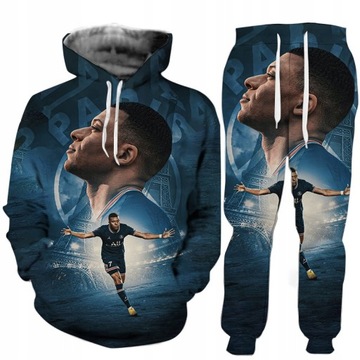 СПОРТИВНЫЙ КОСТЮМ 3D KYLIAN MBAPPE, СВИТШОТ, РАЗМЕРЫ БРЮК