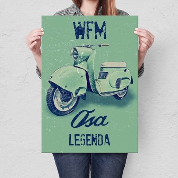 ПОСТЕР ИЗ МЕТАЛЛАЛЬНОГО ЛИСТА ИЗОБРАЖЕНИЕ МОТОРА WFM БОЛЬШОЕ ДЕКОРАЦИЯ