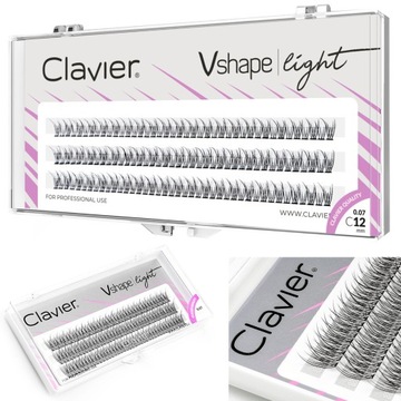 RZĘSY CLAVIER VSHAPE LIGHT 12MM