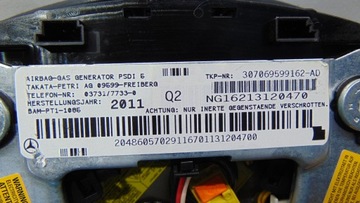 AIRBAG ŘIDIČE ULOŽENÍ MERCEDES W204 C TŘÍDA 204