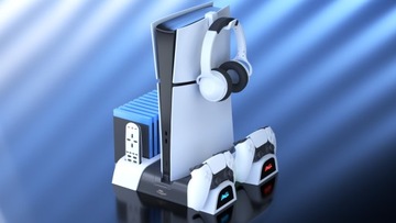 МНОГОФУНКЦИОНАЛЬНАЯ ЗАРЯДНАЯ СТАНЦИЯ ОХЛАЖДАЮЩАЯ ПОДСТАВКА PS5/PS5 SLIM CHARGER