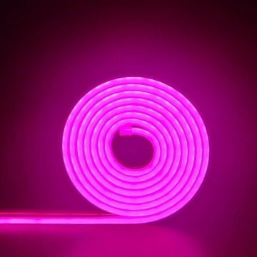 TAŚMA LED NEON FLEX 12V RÓŻOWA 1 MB 10W 6x12