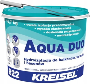 HYDROIZOLACJA DWUSKŁADNIKOWO KREISEL 822 BALKON TARAS BASEN 10,7KG