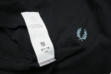 fred perry made in england czarna koszulka polo męska S