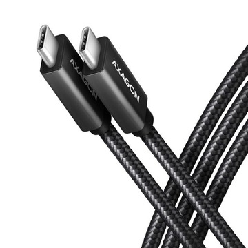Kabel USB-C 3.2 Gen2 PD 100W 5A 4K ALU oplot 1m