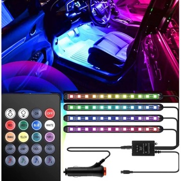 XXL светодиоды ВНУТРЕННЕЕ ОСВЕЩЕНИЕ АВТОМОБИЛЯ, салон автомобиля, 4х светодиодных ЛЕНТЫ