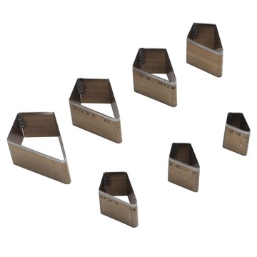 7шт. Кожаная высечка, полая штамповочная форма, трапеция 7 EM