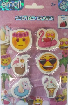 Gumki zapachowe Emoji 6 sztuk