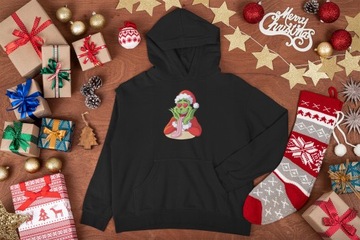 Świąteczna Bluza z kapturem The Grinch, Czarna L