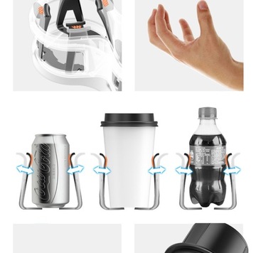 ДЕРЖАТЕЛЬ ДЛЯ ЧАШКИ ЦЕНТРАЛЬНОЙ КОНСОЛИ АВТОМОБИЛЯ ДВОЙНОЙ ДЕРЖАТЕЛЬ ДЛЯ НАПИТКОВ, ЧЕРНЫЙ