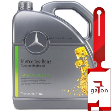 MERCEDES 5W30 DPF MB229.51 5L OLEJ ORYGINALNY