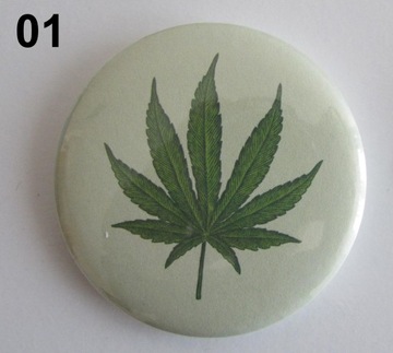 Przypinka button pin 58mm Canabis Weed dużo wzorów