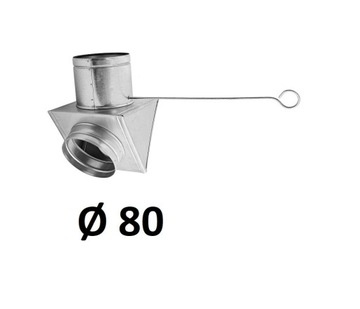 Trójnik delta 80 mm z przepustnicą