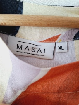 Koszulka bluzka 3XL Masai Copenhagen krótki rękaw wielokolorowa wiskoza