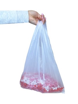 REKLAMÓWKI HDPE 25/45 SIATKI MOCNE ZRYWKI JEDNORAZOWE 25X45 200 SZTUK