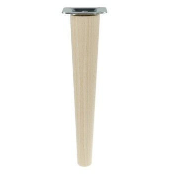 Noga nóżka 25 cm drewniana bukowa prosta zestaw