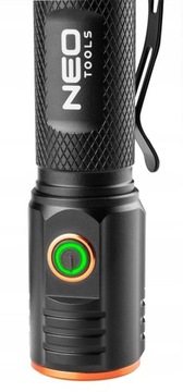 НЕО АККУМУЛЯТОРНЫЙ РУЧНОЙ ФОНАРЬ USB IPX 6 C 2000лм LED 5 ГРАДУСОВ 99-067