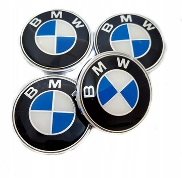 BMW DEKIELKI 4szt KAPSLE DEKLE ALUFELG 68mm/62mm