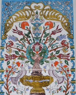 Orientalne KAFLE arabskie malowane ręcznie mozaika płytka ścienna 60 x 45