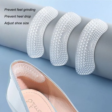 XL -TRANSPARENT1 PARA Kobiety silikonowe wkładki do butów Wysokie obcasy Do