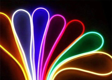 Светодиодная лента НЕОНОВАЯ ЛЕНТА 230В 1м ГИБКАЯ IP68 Холодная