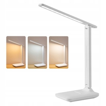 LAMPKA LED BIURKOWA UCHWYT TELEFON DOTYK 3 BARWY