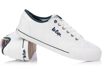 LEE COOPER MĘSKIE TRAMPKI NISKIE BIAŁE r. 44