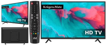 TELEWIZOR LED 32'' KRUGER&MATZ DVB-T2 HEVC 2 X HDMI USB HD READY