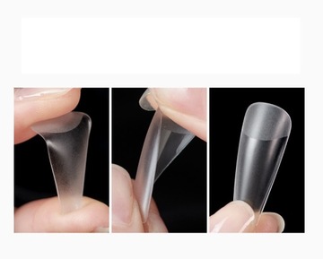 ГИБКИЕ ПРОЗРАЧНЫЕ НАКОНЕЧНИКИ 120 ШТ. ГРОБ БАЛЕРИНА