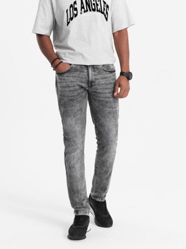 Spodnie męskie jeansowe SLIM FIT szare V4 OM-PADP-0110 XXL